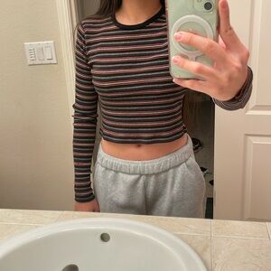 Brandy Melville Striped Long Sleeve Top